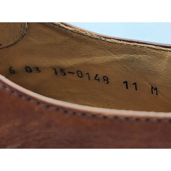 JOHNSTON‎ & MURPHY Soft Brown Italian Oxford Lace Up Dress Shoes Men\'s Size 12M main image 5